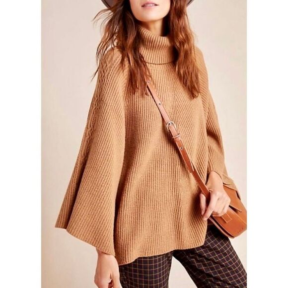 Anthropologie Kali Poncho Sweater Brown size XS/S - Picture 1 of 11